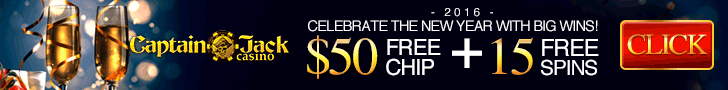 Captain Jack| Christmas| $50 Free Chip |15 Free Spins